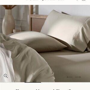 Boll & Branch Signature Hemmed Sheet Set King Organic Cotton Oak NWT